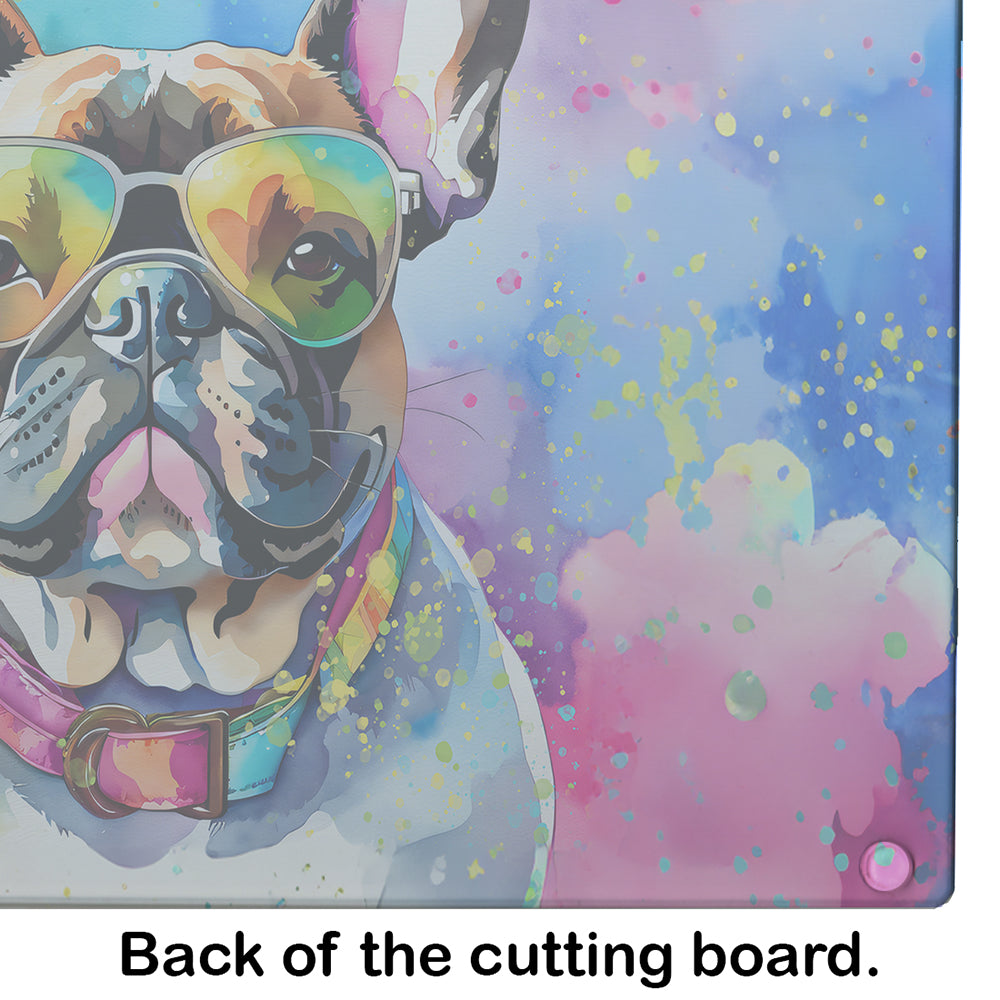 Glamorous Pups : French Bulldog Hippie Dawg Glass Cutting Board