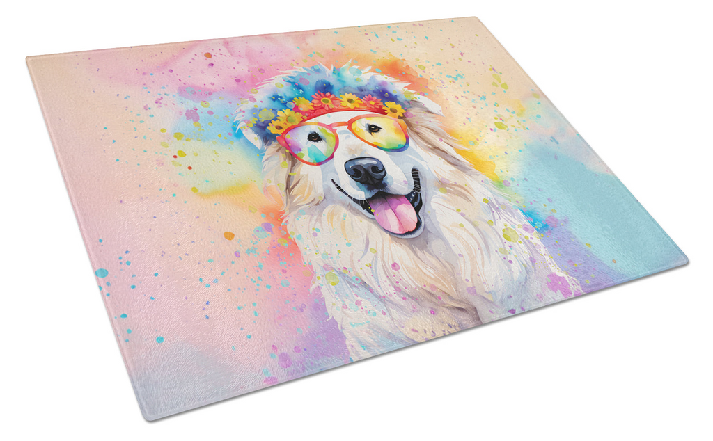Glamorous Pups : Great Pyrenees Hippie Dawg Glass Cutting Board