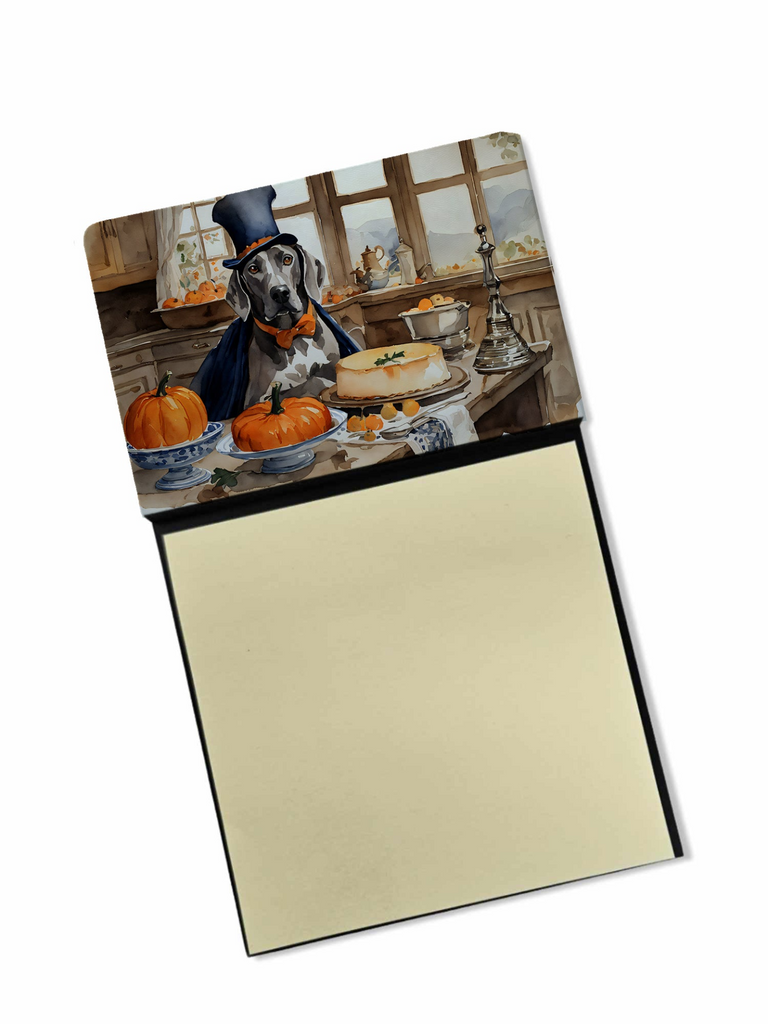 Glamorous Pups : Weimaraner Fall Kitchen Pumpkins Sticky Note Holder