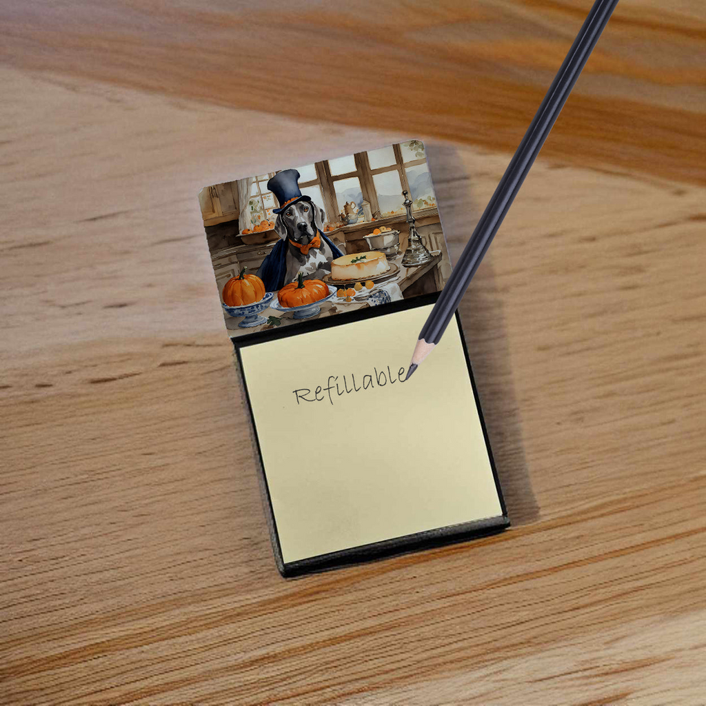 Glamorous Pups : Weimaraner Fall Kitchen Pumpkins Sticky Note Holder