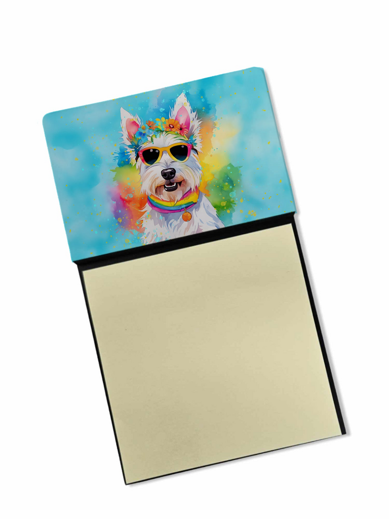 Glamorous Pups : Westie Hippie Dawg Sticky Note Holder