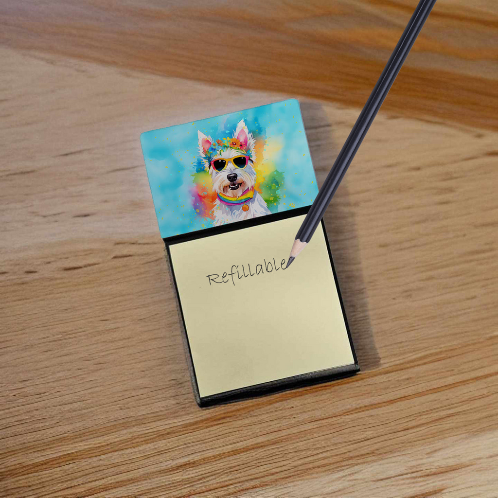 Glamorous Pups : Westie Hippie Dawg Sticky Note Holder