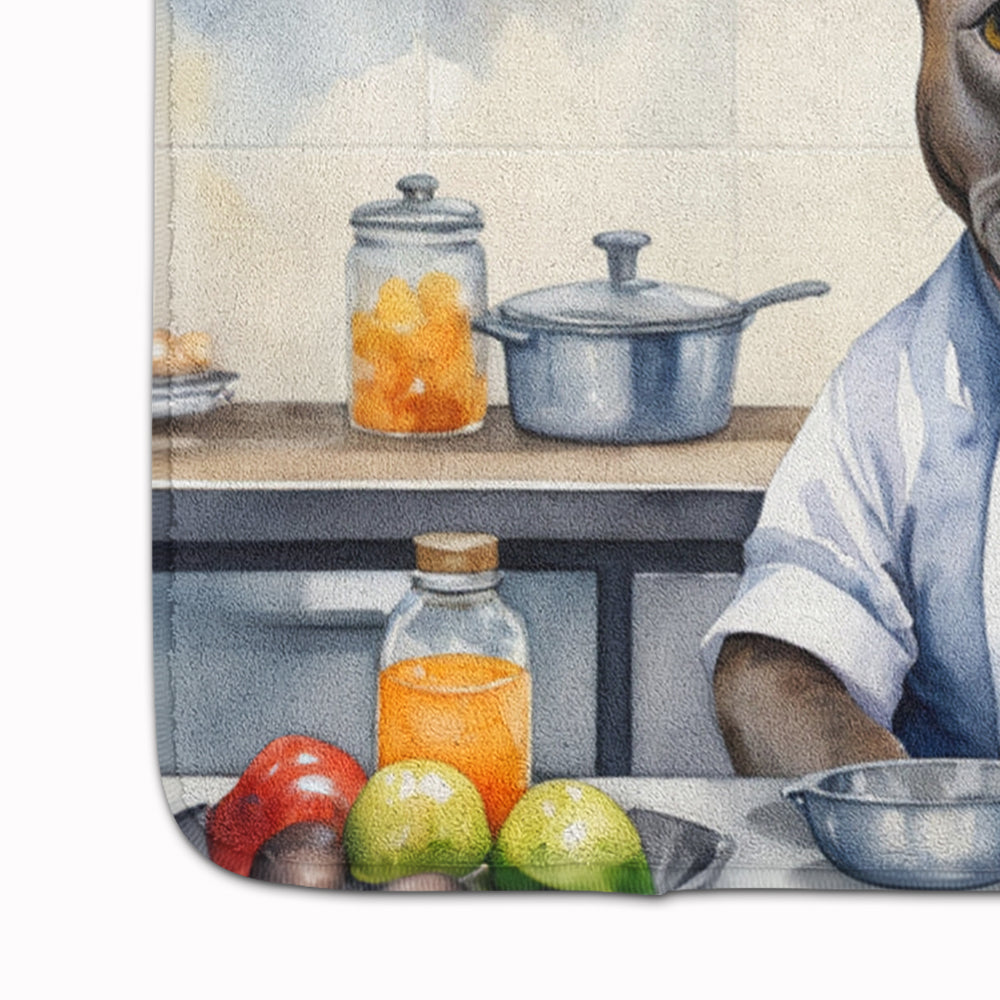 Glamorous Pups : Pit Bull Terrier The Chef Memory Foam Kitchen Mat