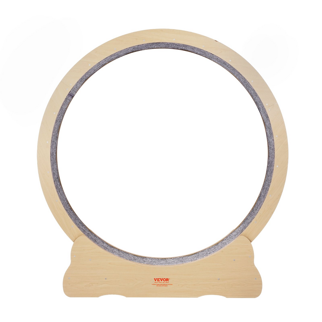 Glamorous Pups : VEVOR 52” Wooden Cat Exercise Wheel | XXL Indoor Cat Running Treadmill with Detachable Carpet & Teaser Toy – Quiet, Durable Fitness Wheel for Large Cats
