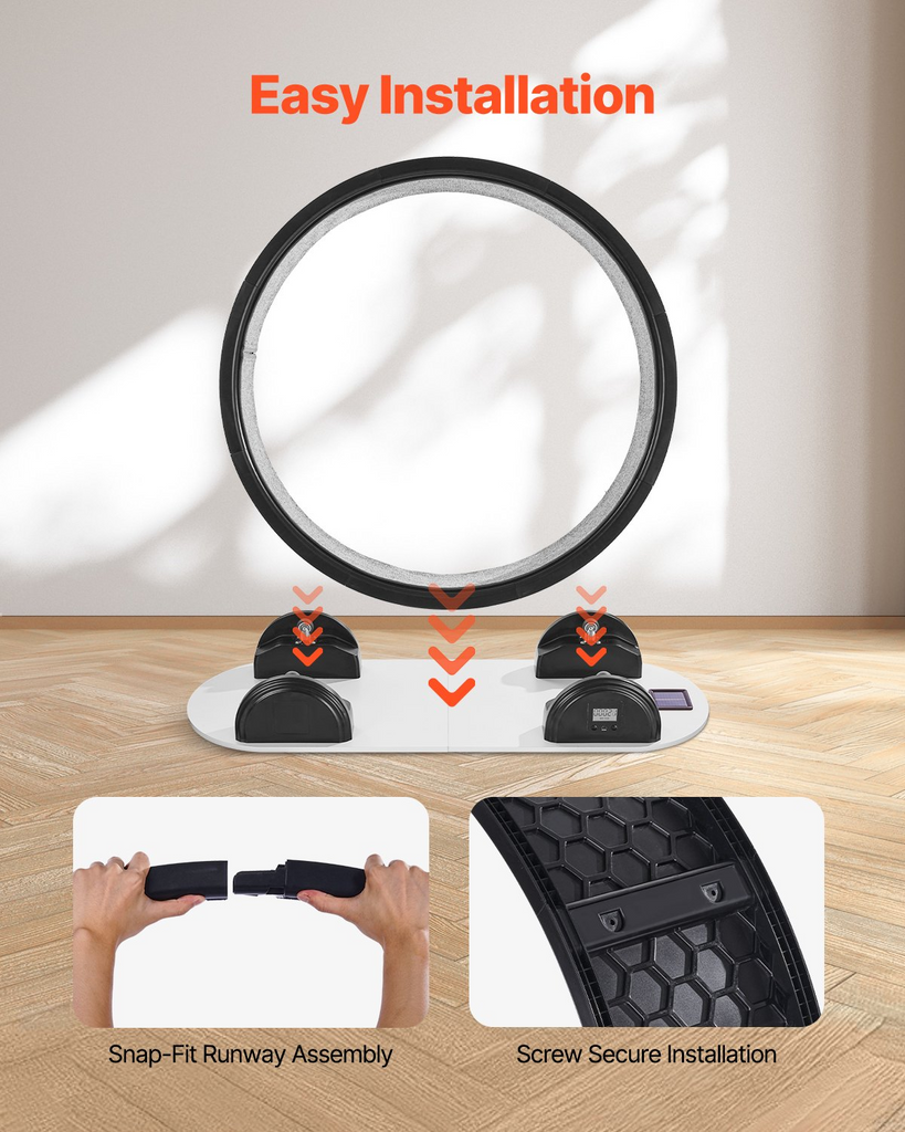 Glamorous Pups : VEVOR 40.8” Cat Exercise Wheel with Pedometer | Quiet Indoor Cat Running Wheel with Brake & Soft Carpet Runway – Fitness Treadmill for Cats up to 30 lbs (Black)