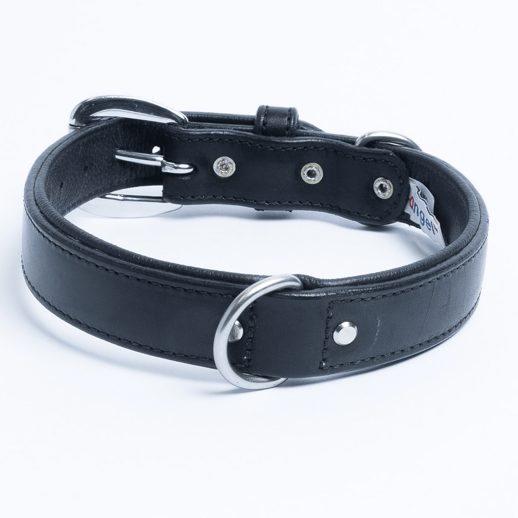 Glamorous Pups : Dallas Premium Leather Dog Collar – Elite Handcrafted Argentinean Leather in Brown, Pink & Purple