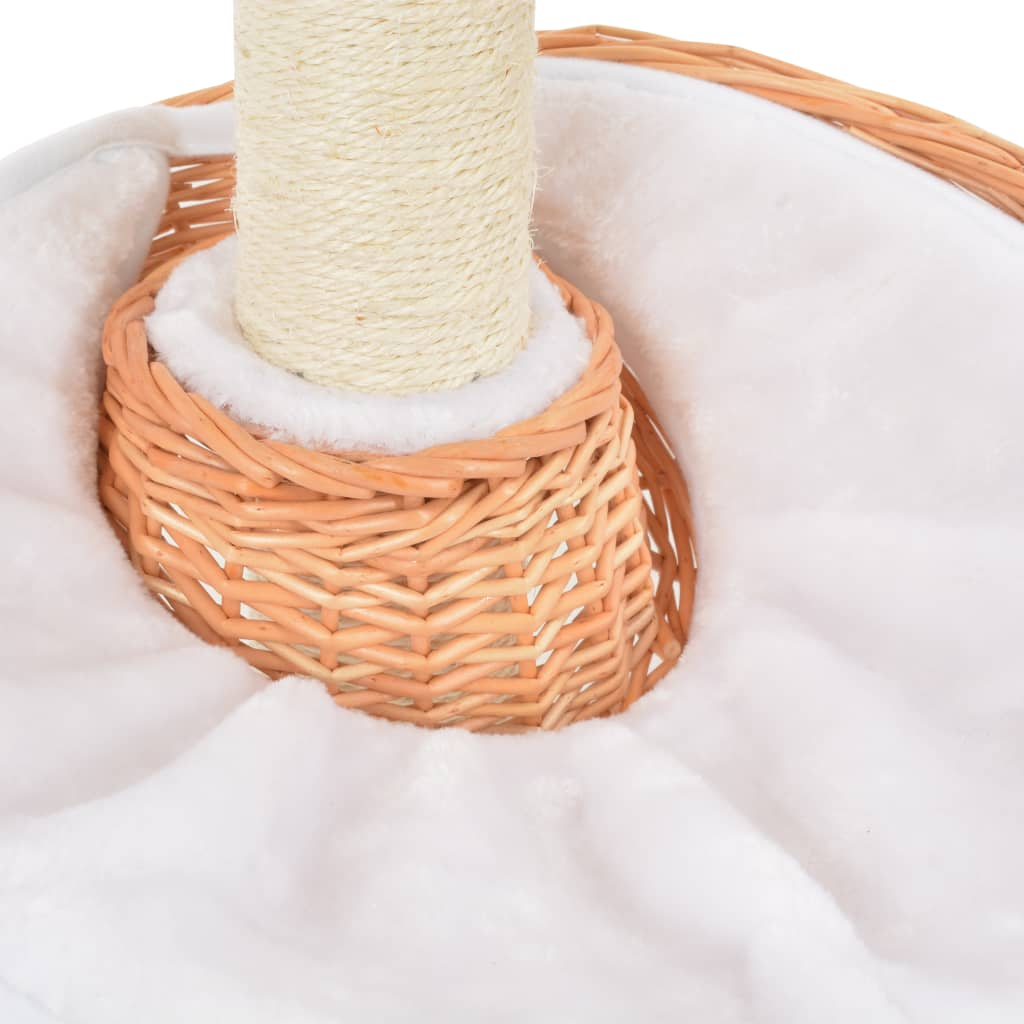 Glamorous Pups : vidaXL Cat Tree Natural Willow, soft plush, sisal rope Cat Tree
