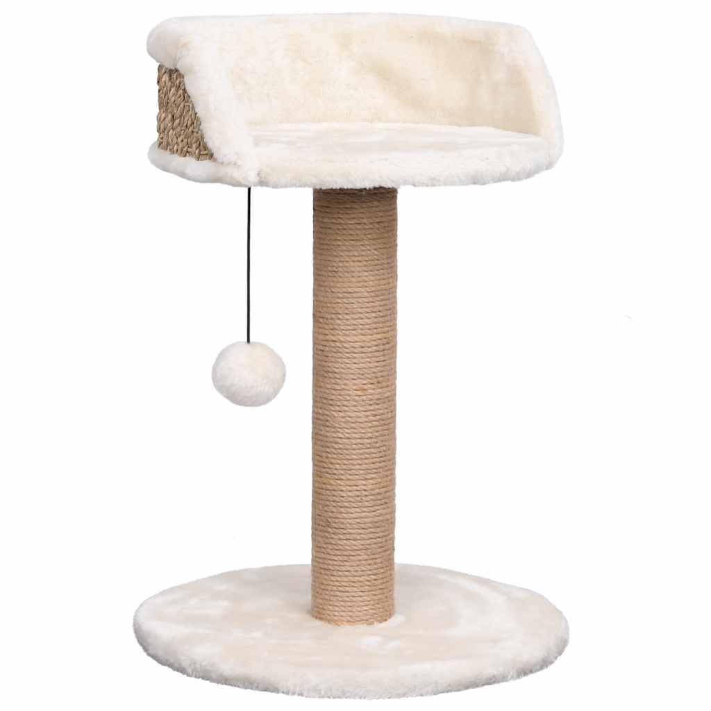 Glamorous Pups : vidaXL Cat Tree Beige Flakeboard, Seagrass, Plush, Jute Compact