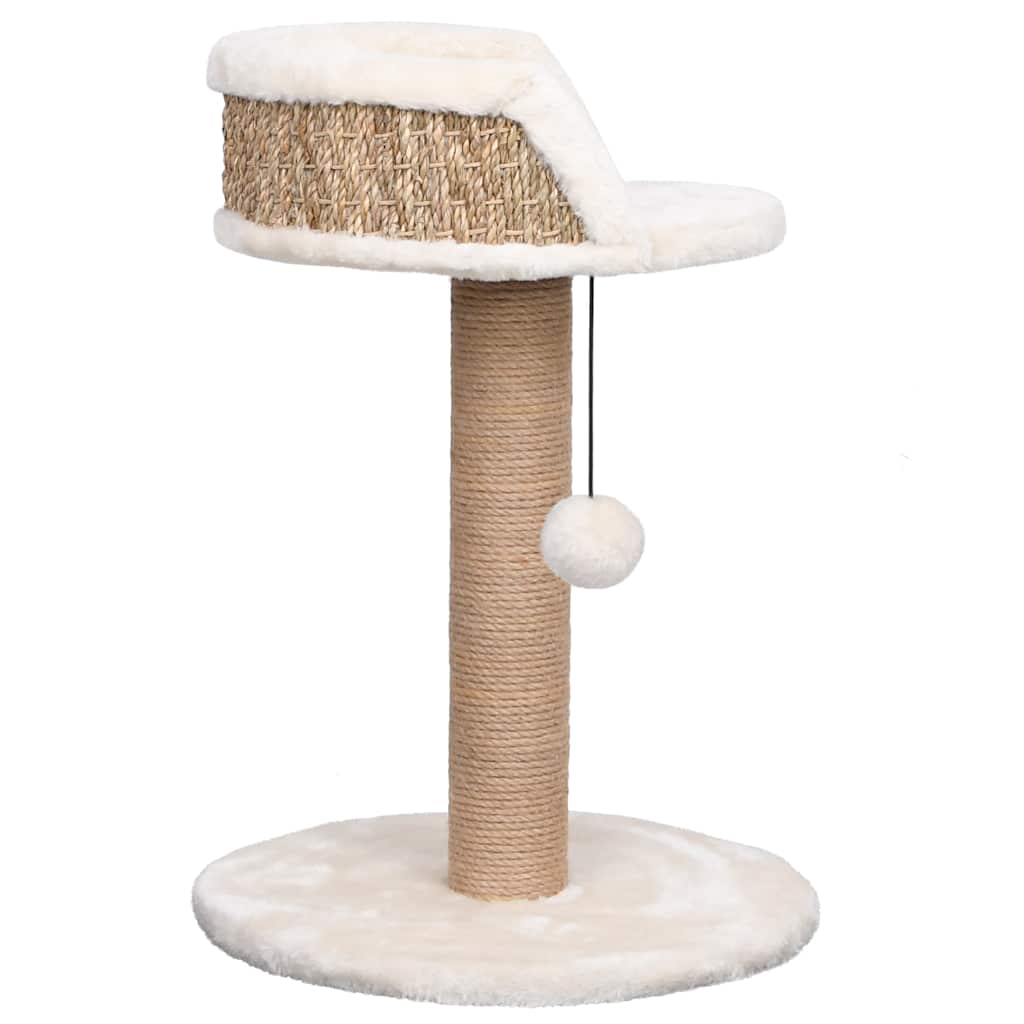 Glamorous Pups : vidaXL Cat Tree Beige Flakeboard, Seagrass, Plush, Jute Compact