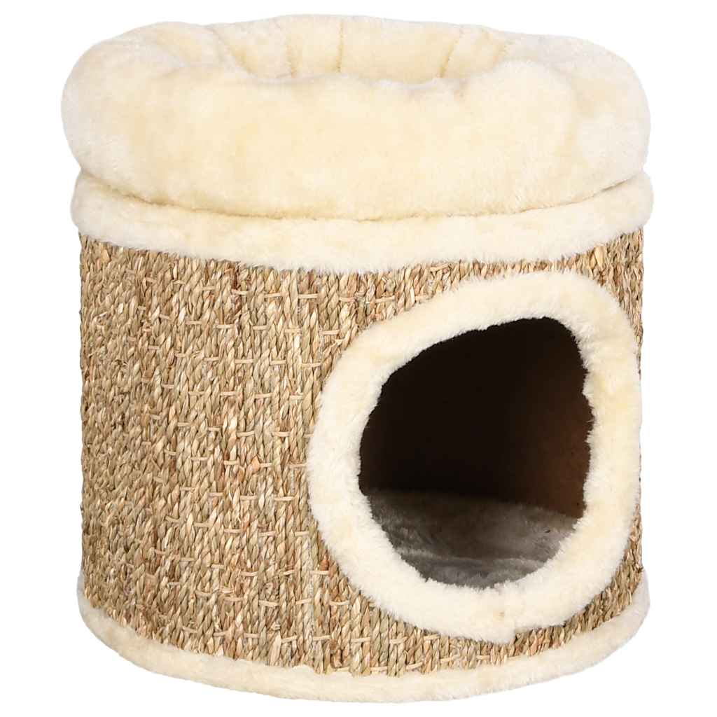 Glamorous Pups : vidaXL Cat House Beige Flakeboard, Seagrass, Plush Small Nice Design