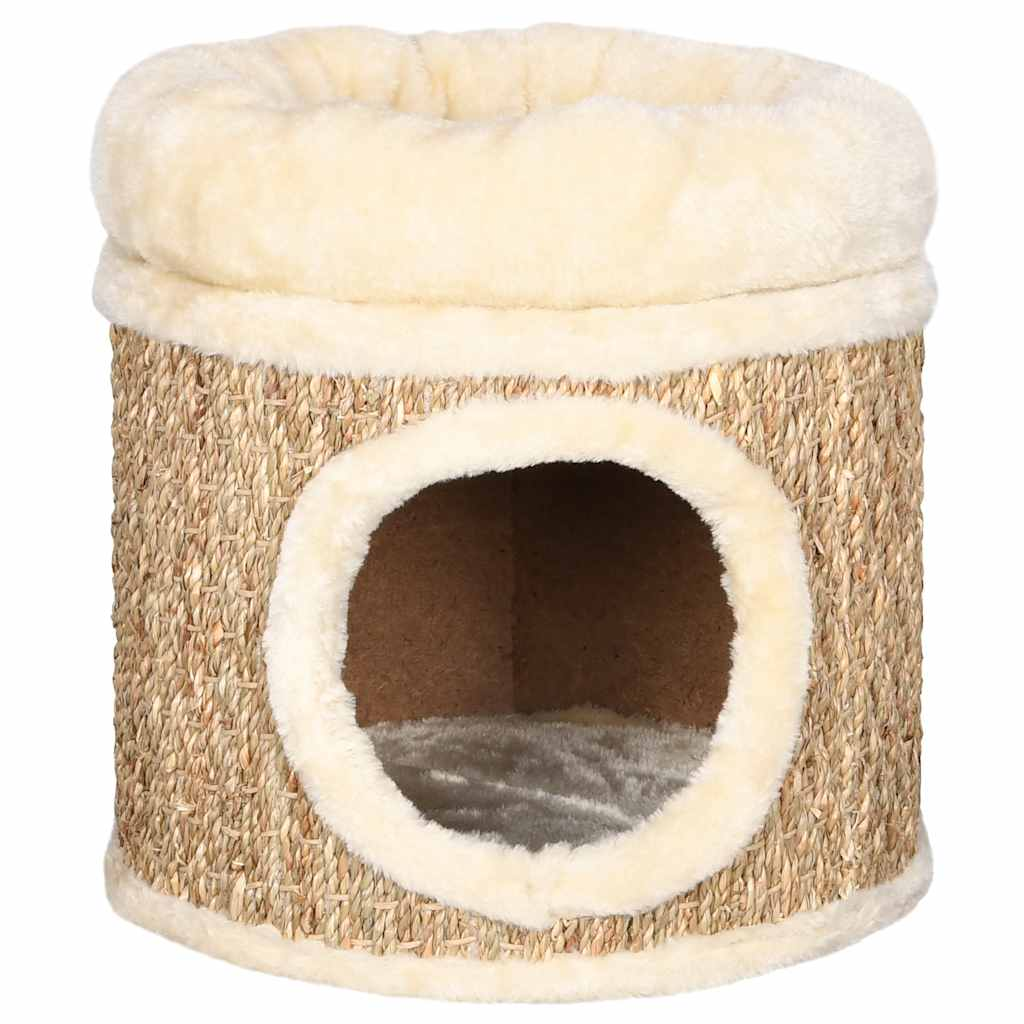Glamorous Pups : vidaXL Cat House Beige Flakeboard, Seagrass, Plush Small Nice Design