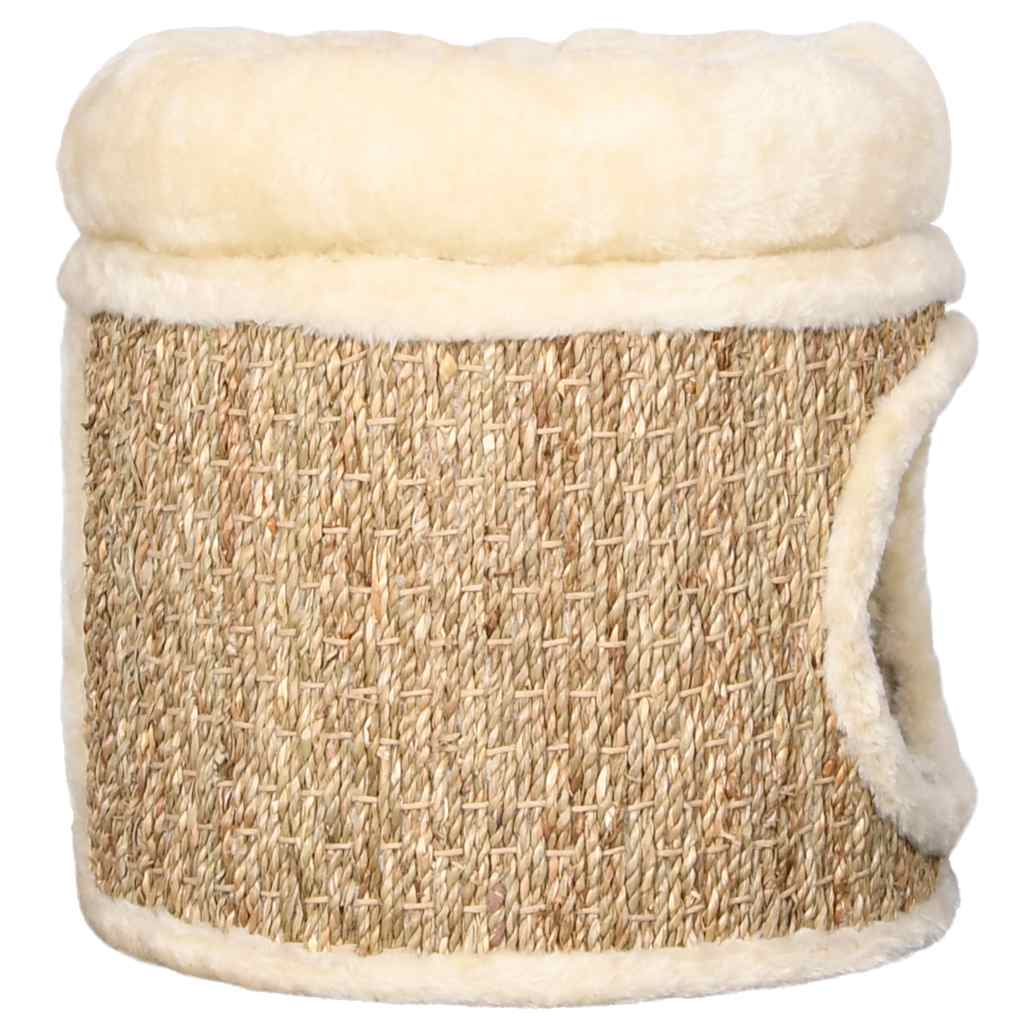Glamorous Pups : vidaXL Cat House Beige Flakeboard, Seagrass, Plush Small Nice Design