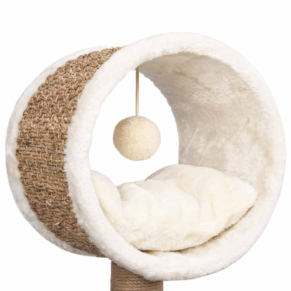 Glamorous Pups : vidaXL Cat Tree Beige Flakeboard Small Stylish Design Cat Tree Round