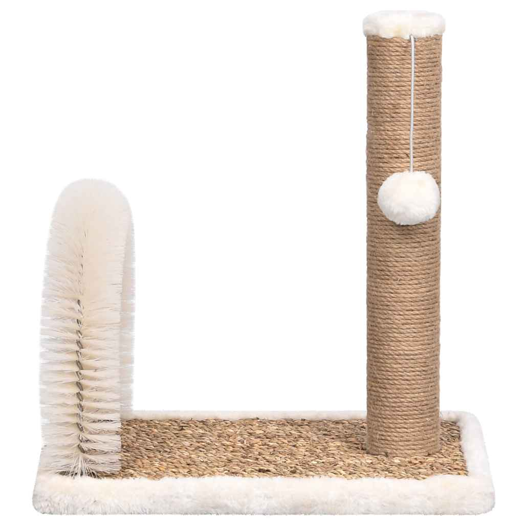 Glamorous Pups : vidaXL Cat Tree Brown and white Flakeboard, flush, seagrass Compact