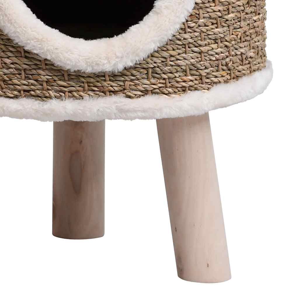 Glamorous Pups : vidaXL Cat House Brown Seagrass, Flakeboard, Plush Durable Cat House