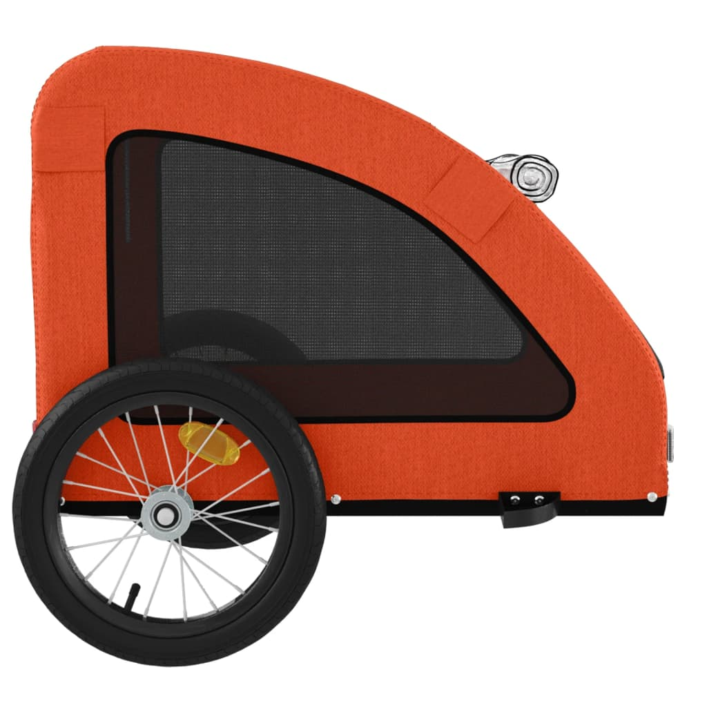 Glamorous Pups : vidaXL Pet Bike Trailer Orange Oxford fabric and Iron Medium Collapsible