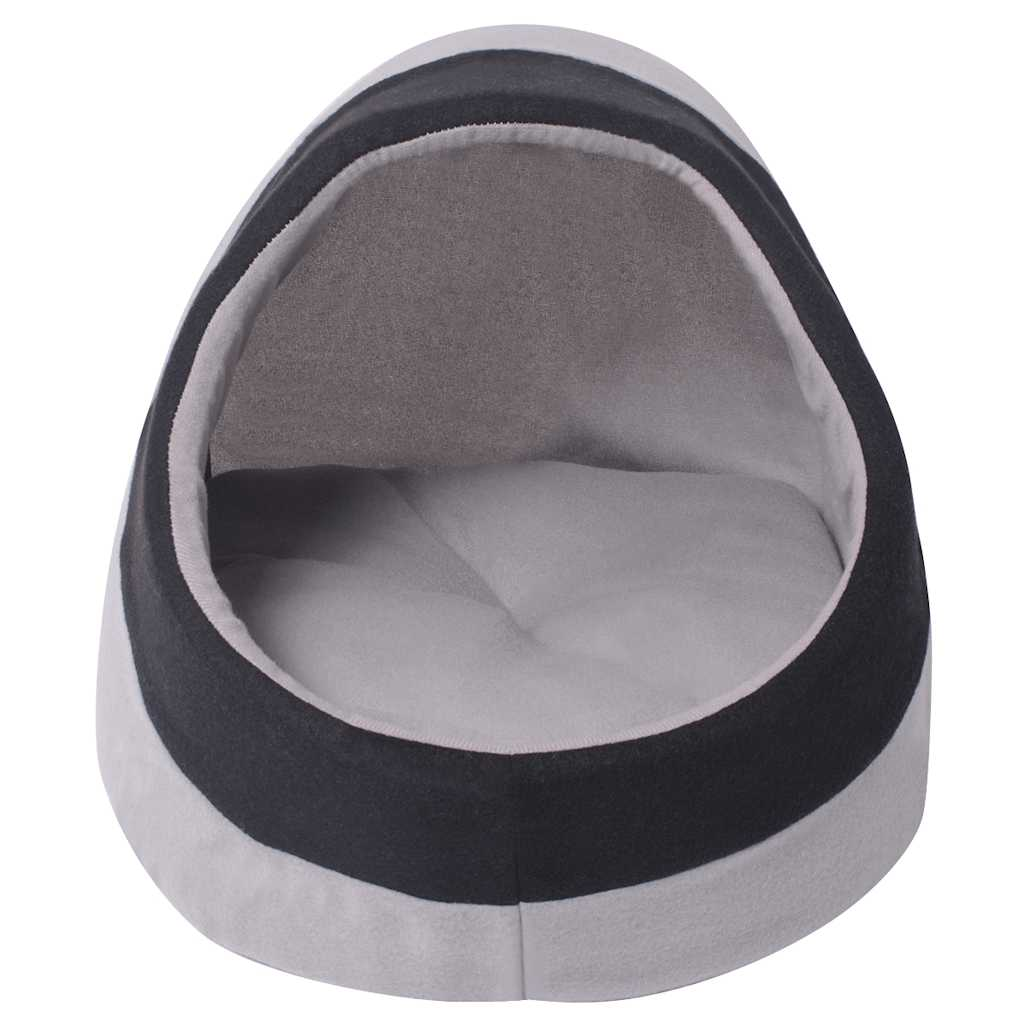 Glamorous Pups : vidaXL Cat Bed Grey and Black Polyester fleece L Cat Bed Cubic