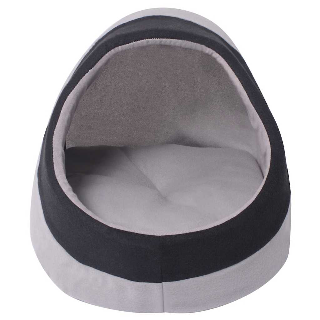 Glamorous Pups : vidaXL Cat Bed Grey and Black Polyester Fleece Medium Portable Cat Bed