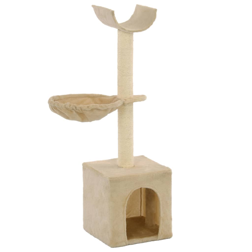 Glamorous Pups : vidaXL Cat Tree Beige Particle Board 41.3 in Durable Cat Tree