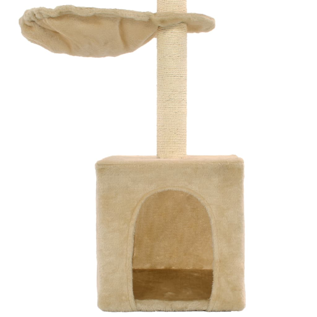 Glamorous Pups : vidaXL Cat Tree Beige Particle Board 41.3 in Durable Cat Tree