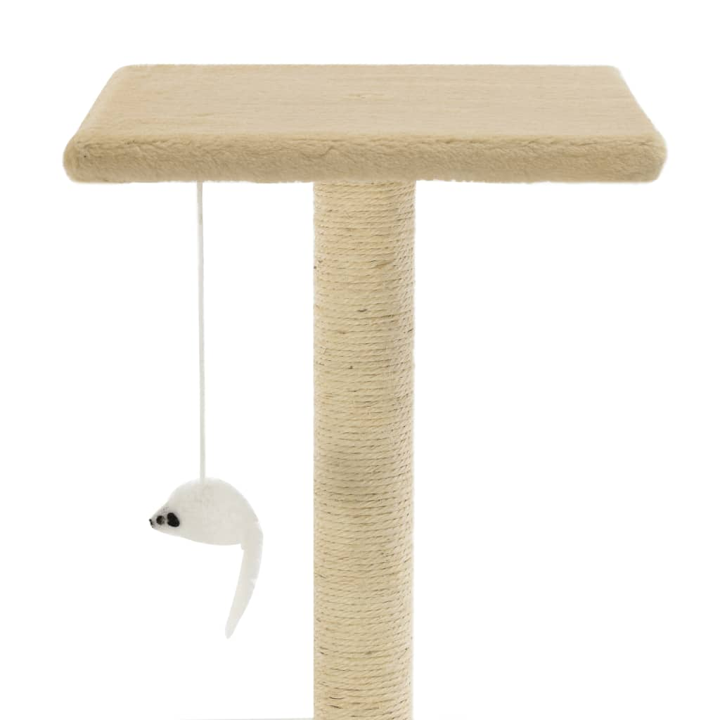 Glamorous Pups : vidaXL Cat Tree Beige Engineered wood, sisal rope, plush fabric Medium