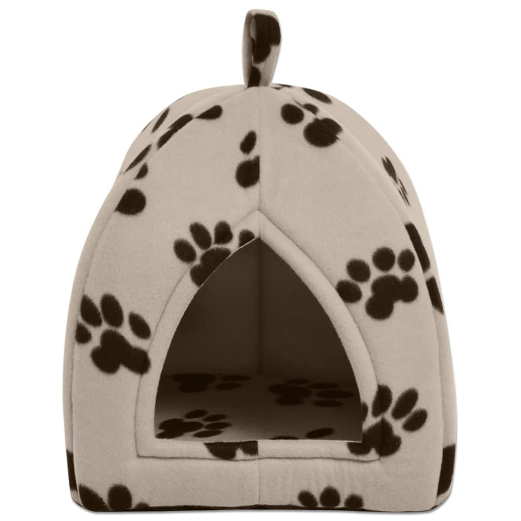 Glamorous Pups : vidaXL Cat Cubby Beige Polyester Fleece Large Removable Covers