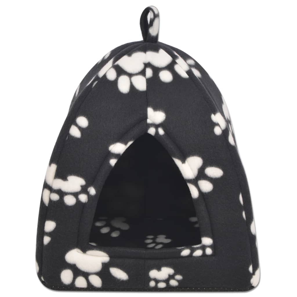 Glamorous Pups : vidaXL Cat Cubby Black and white Polyester fleece Large Removable Covers