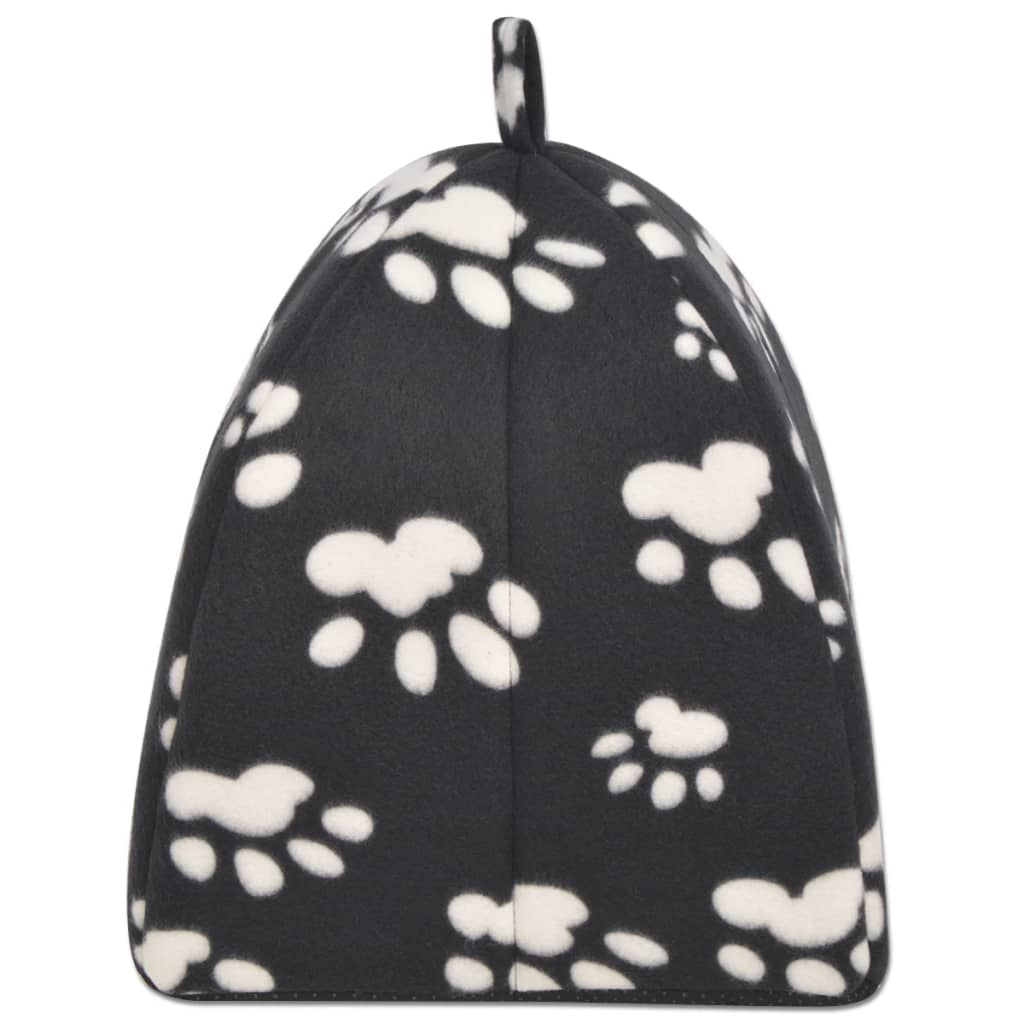 Glamorous Pups : vidaXL Cat Cubby Black and white Polyester fleece Large Removable Covers
