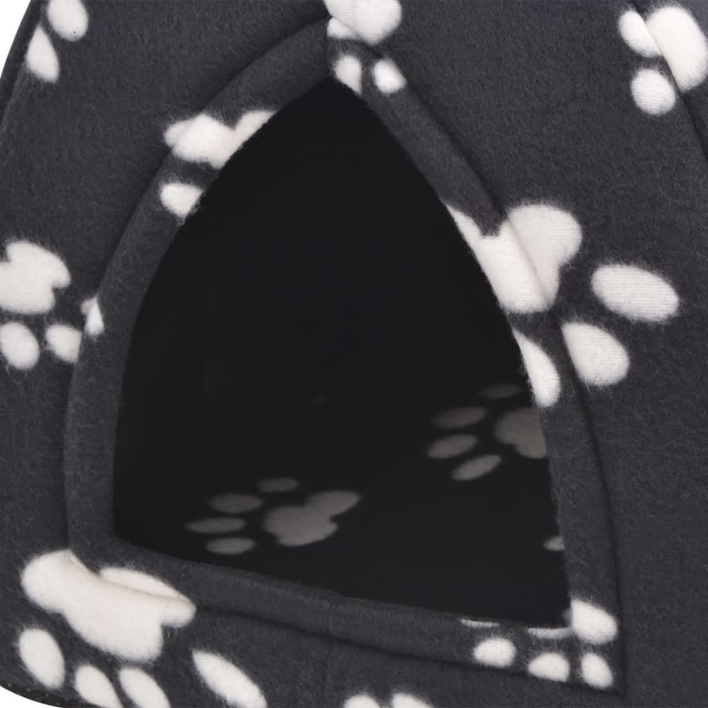 Glamorous Pups : vidaXL Cat Cubby Black and white Polyester fleece Large Removable Covers