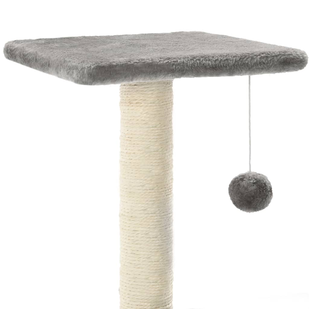 Glamorous Pups : vidaXL Cat Tree Grey Particle board, Soft plush, Sisal rope 25.6 in