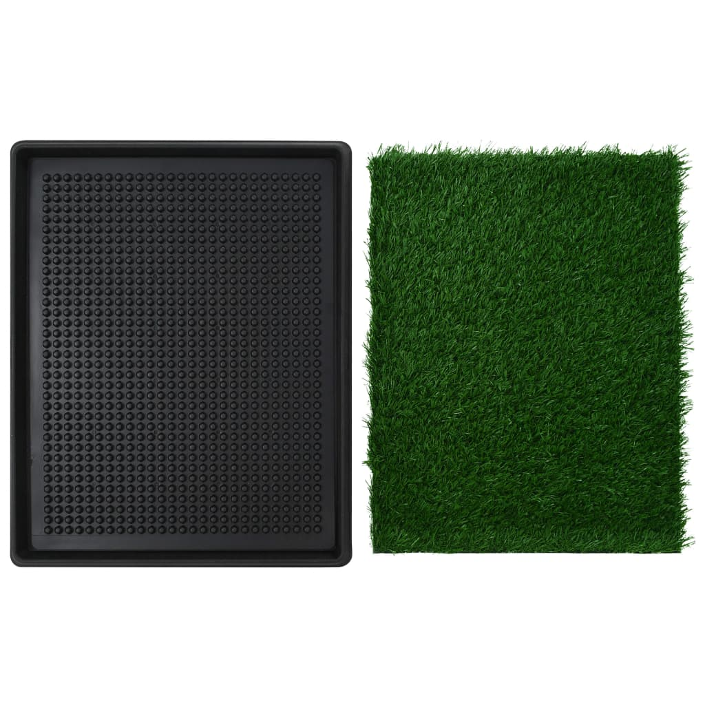 Glamorous Pups : vidaXL Pet Toilet Green, Black PP, PS, PE 25.2 x 20.1 x 1.2 in Portable
