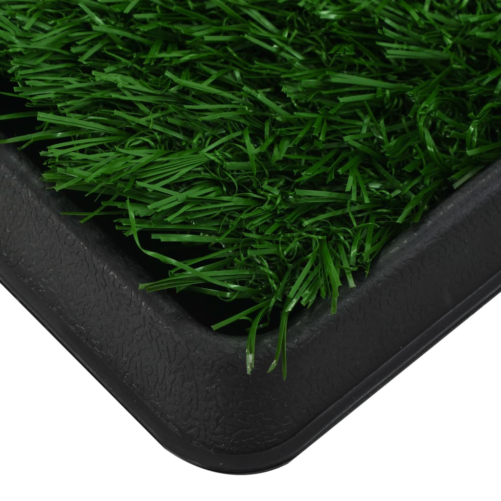 Glamorous Pups : vidaXL Pet Toilet Green, Black PP, PS, PE 25.2 x 20.1 x 1.2 in Portable