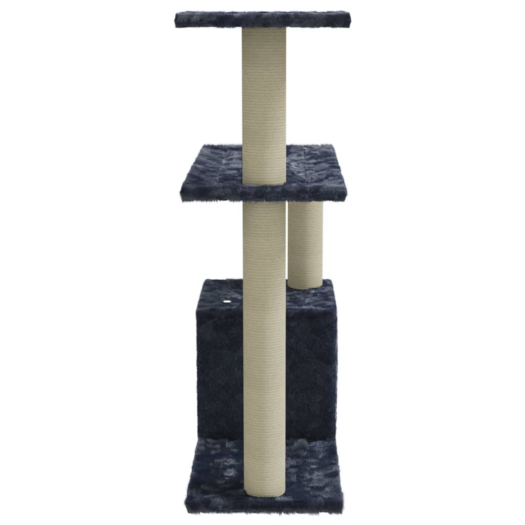 Glamorous Pups : vidaXL Cat Tree Dark grey Sturdy wood, plush, sisal Medium Cat Tree