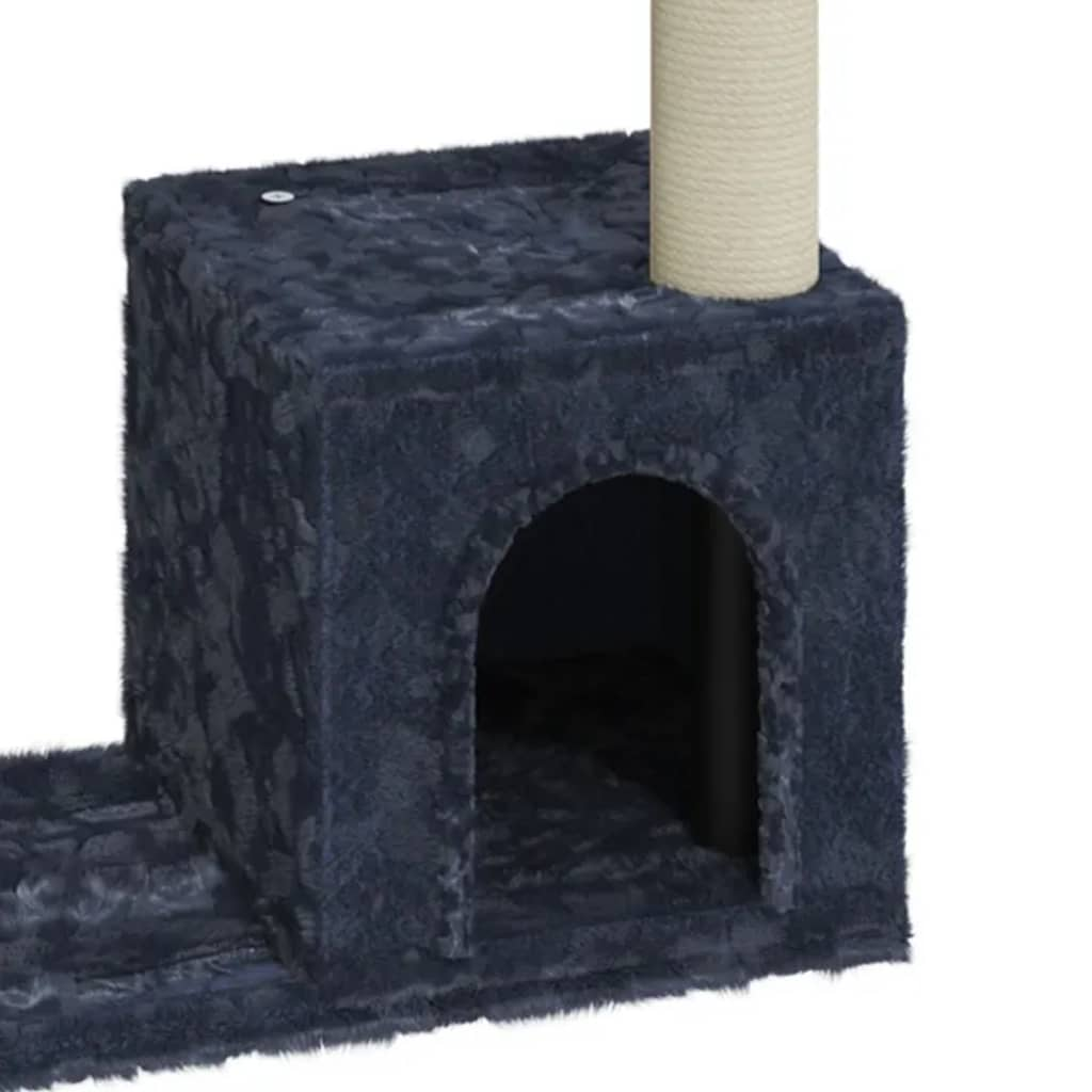 Glamorous Pups : vidaXL Cat Tree Dark grey Sturdy wood, plush, sisal Medium Cat Tree