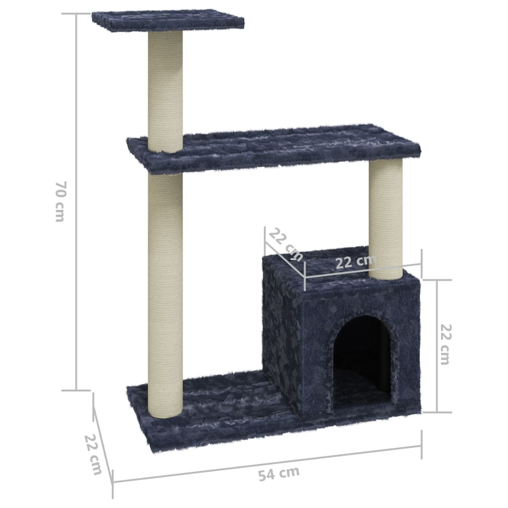 Glamorous Pups : vidaXL Cat Tree Dark grey Sturdy wood, plush, sisal Medium Cat Tree