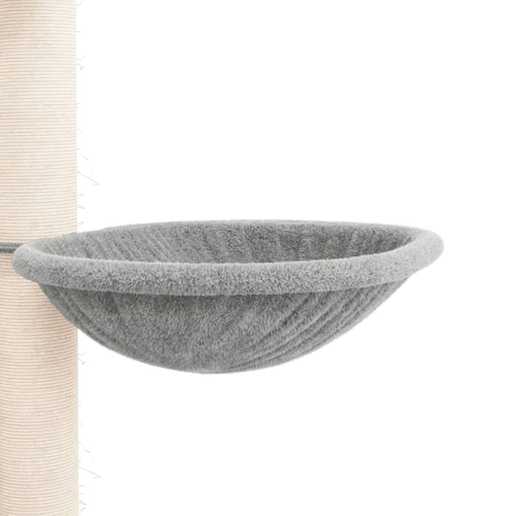 Glamorous Pups : vidaXL Cat Tree Light grey Engineered wood, plush, sisal