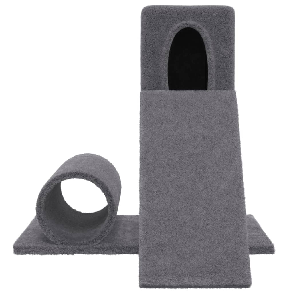 Glamorous Pups : vidaXL Cat Tree Dark Grey Engineered wood, plush, sisal Medium