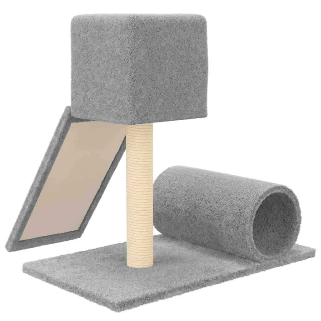 Glamorous Pups : vidaXL Cat Tree Light grey Engineered wood Medium Durable Cat Tree