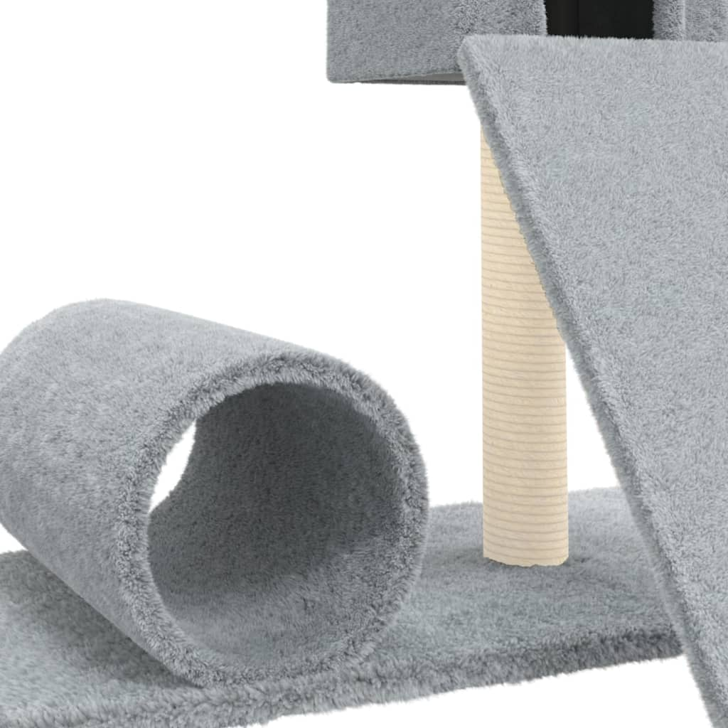 Glamorous Pups : vidaXL Cat Tree Light grey Engineered wood Medium Durable Cat Tree