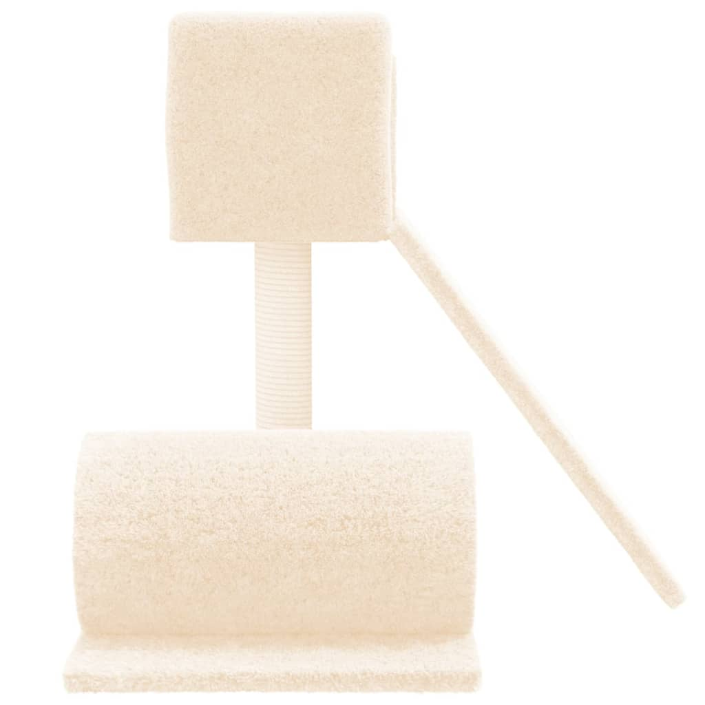 Glamorous Pups : vidaXL Cat Tree Cream Engineered wood, plush, sisal 23.2 in Modern