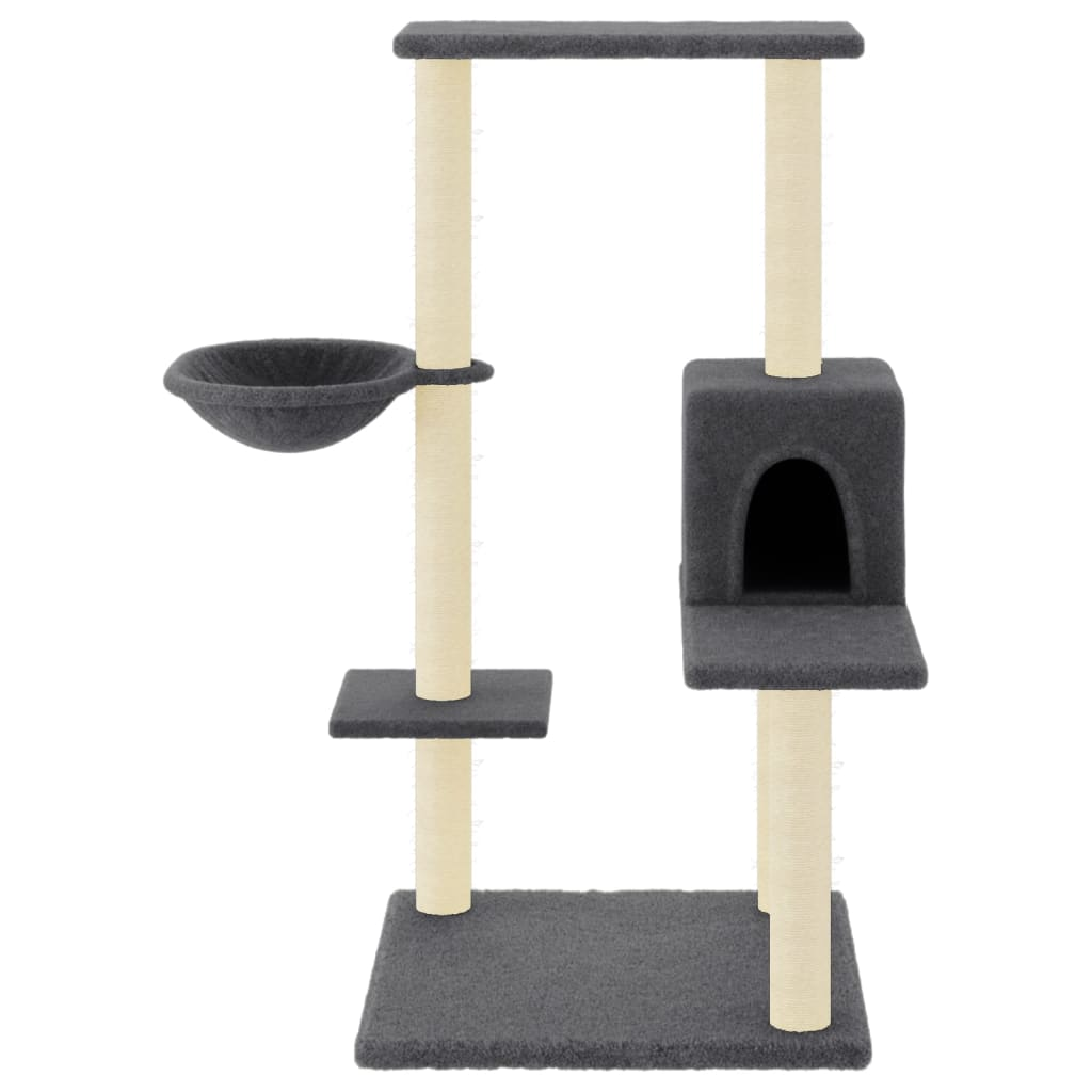 Glamorous Pups : vidaXL Cat Tree Dark Grey Engineered wood 37.4 in tall Durable