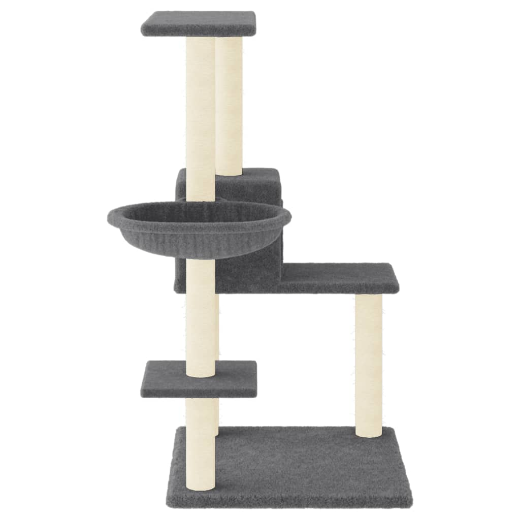 Glamorous Pups : vidaXL Cat Tree Dark Grey Engineered wood 37.4 in tall Durable