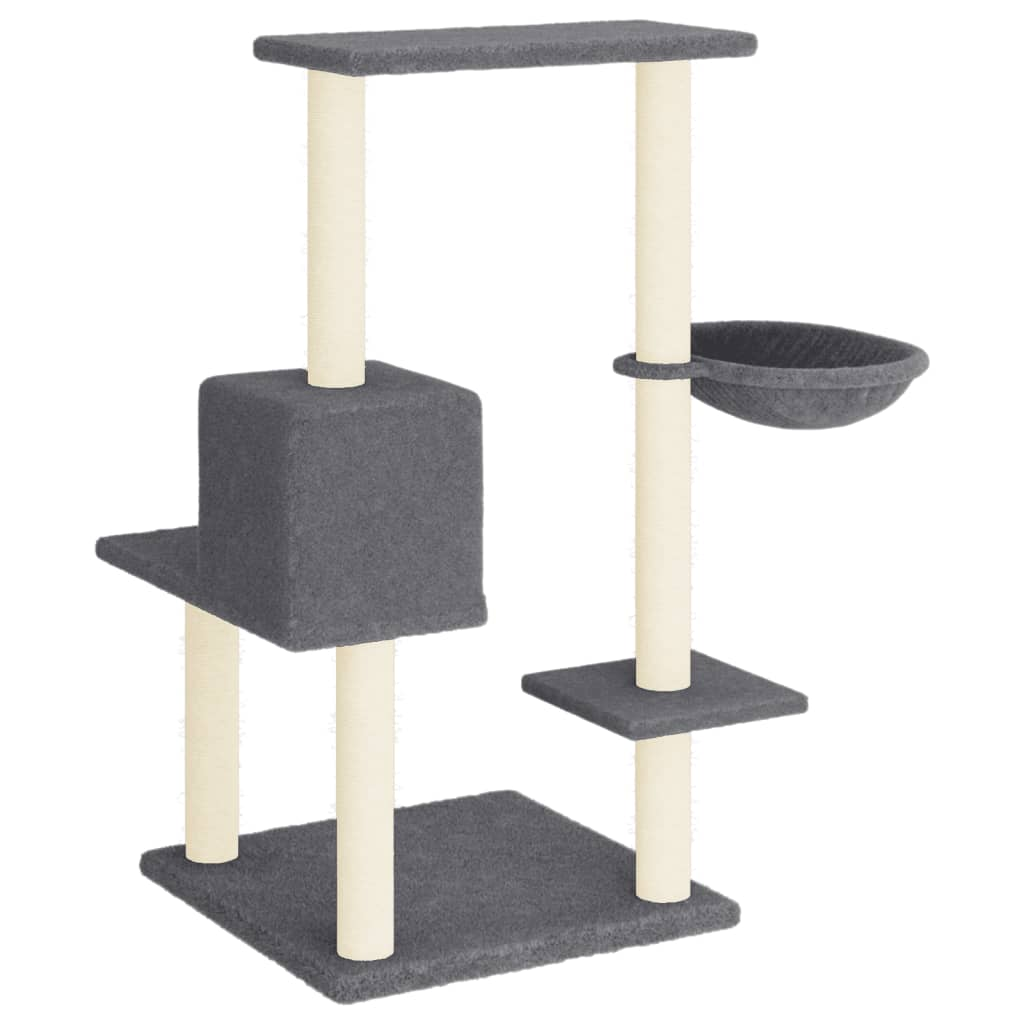 Glamorous Pups : vidaXL Cat Tree Dark Grey Engineered wood 37.4 in tall Durable