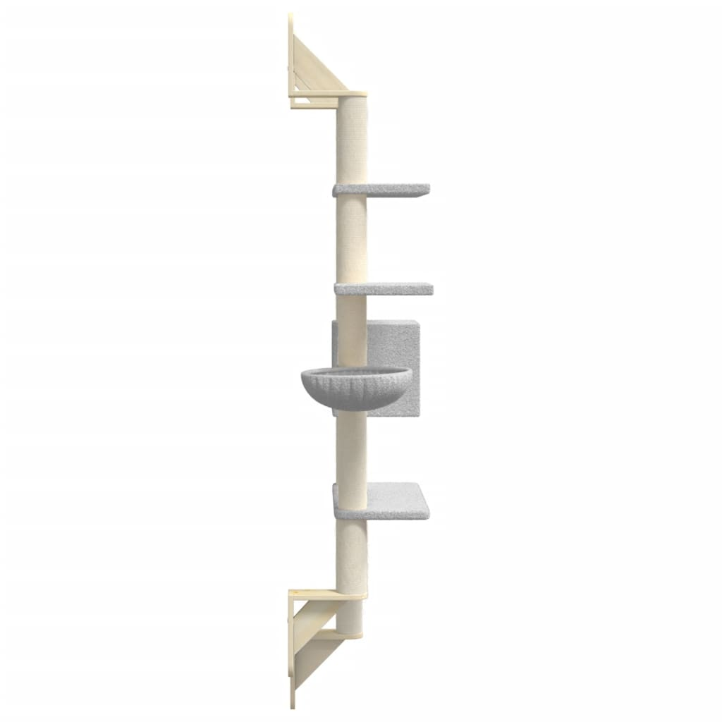 Glamorous Pups : vidaXL Wall-mounted Cat Tree Light Gray