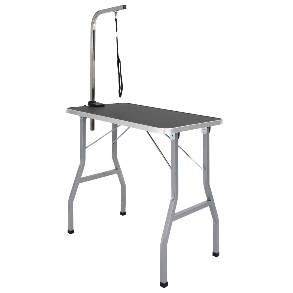 Glamorous Pups : vidaXL Bath Grooming Table Black Engineered wood, Powder-coated iron