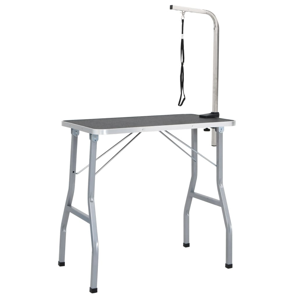 Glamorous Pups : vidaXL Bath Grooming Table Black Engineered wood, Powder-coated iron