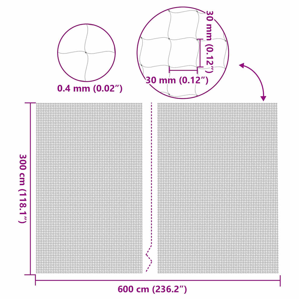Glamorous Pups : vidaXL Cat Net Clear Nylon 19.7 x 9.8 ft Collapsible Cat Net