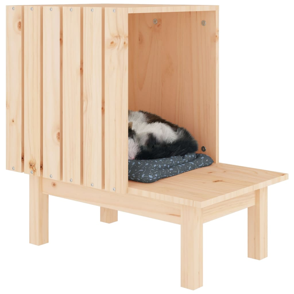 Glamorous Pups : vidaXL Cat House Unfinished Pine Solid pine wood Medium Durable