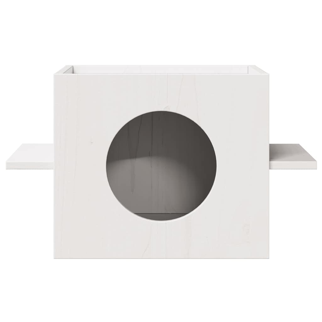 Glamorous Pups : vidaXL Cat House White Solid Pine Wood Durable Cat House Rectangular