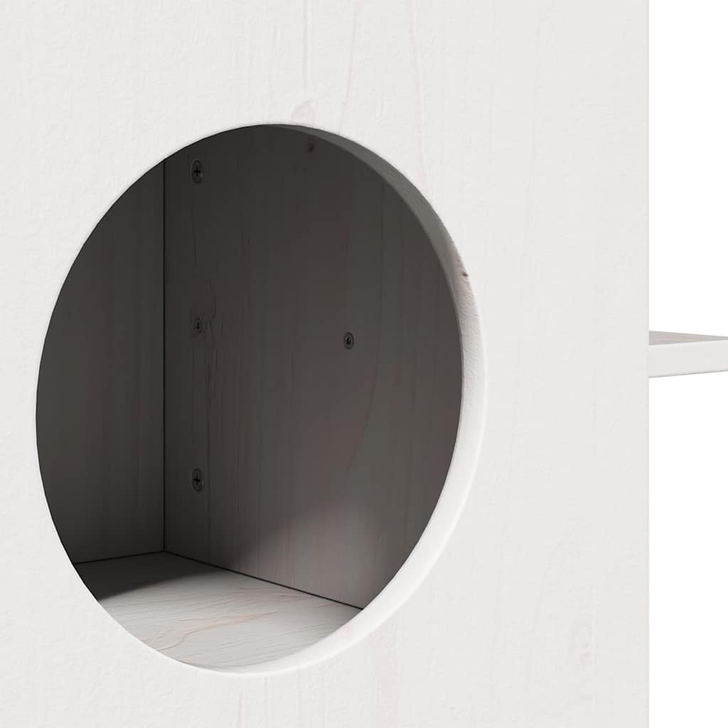 Glamorous Pups : vidaXL Cat House White Solid Pine Wood Durable Cat House Rectangular